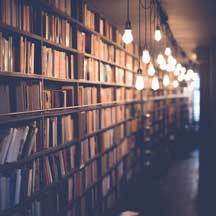 Books on a Library Shelf