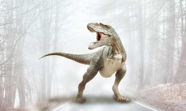 Dinasaur Roaring to Clear It's Throat