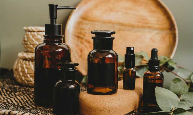 Amber Bottles for Blending Essential Oils.
