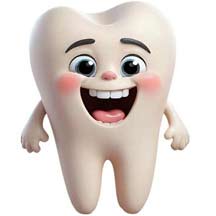 A Illustration of a Happy Tooth
