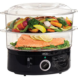 BELLA Two Tier Food Steamer with Stackable Baskets