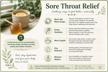 Reference Card for Sore Throat Relief