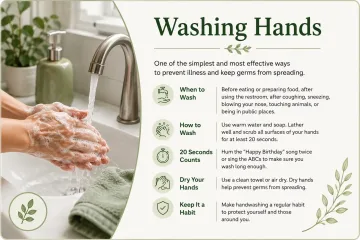 Reference Card for Washing Hands