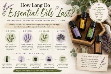 A Reference Card Telling About How Long Essential Oils Will Last